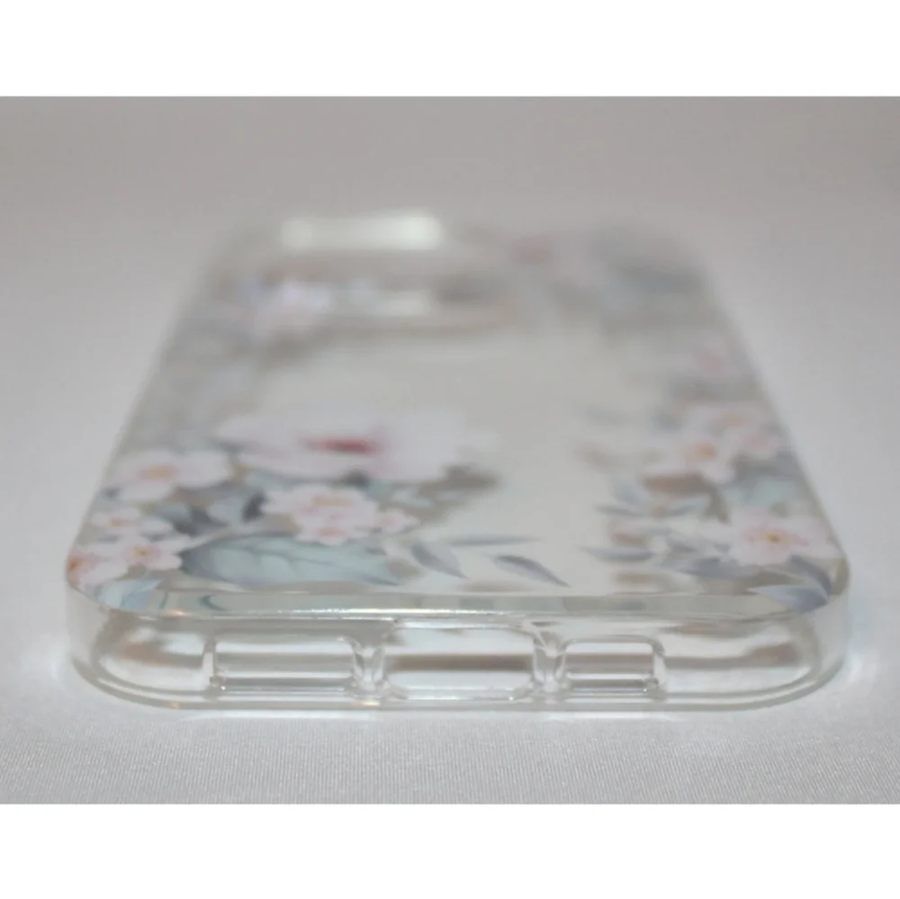 Elegant Floral Clear Silicone Case Apple iPhone 14 Pro Max